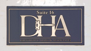 Outdoor sign with poster edge effect